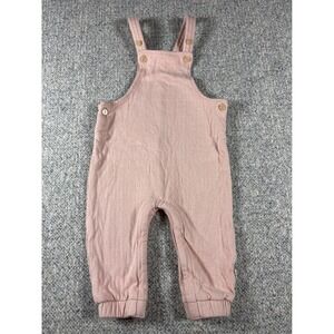 Petite Maison x NoNo Pink Cotton Blend Baby Jumpsuit Overalls 6M